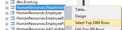 Select Top 1000 Rows Example